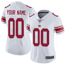 Women's Nike New York Giants Customized White Limited Vapor Untouchable Authentic Stitched NFL Jerseys