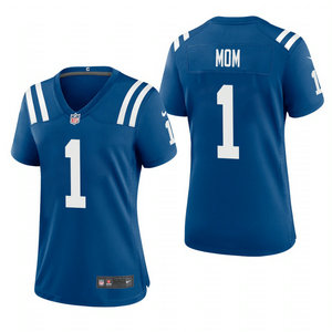 Women's Nike New York Jets #1 Dad Royal 2021 Mother's Day Authentic Stitched NFL Jersey