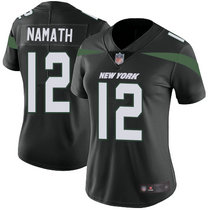Women's Nike New York Jets #12 Joe Namath Black Vapor Untouchable Authentic Stitched NFL Jersey