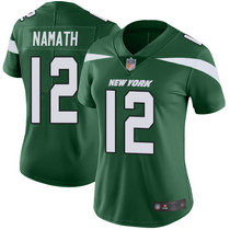 Women's Nike New York Jets #12 Joe Namath Green Vapor Untouchable Authentic Stitched NFL Jersey