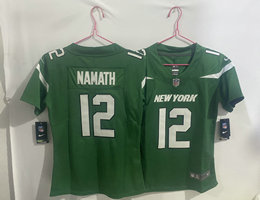 Women's Nike New York Jets #12 Joe Namath Green Vapor Untouchable Authentic Stitched NFL Jersey