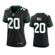 Women's Nike New York Jets #20 Breece Hall Black 2024 Authentic Stitched NFL Jersey