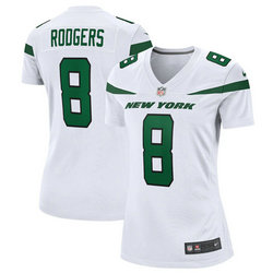 Women's Nike New York Jets #8 Aaron Rodgers White Vapor Untouchable Authentic Stitched NFL Jersey