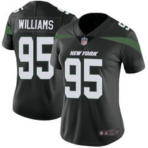 Women's Nike New York Jets #95 Quinnen Williams Black Vapor Untouchable Authentic Stitched NFL Jersey