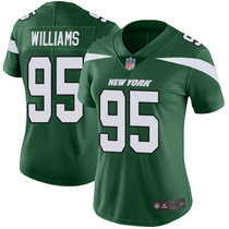 Women's Nike New York Jets #95 Quinnen Williams Green Vapor Untouchable Authentic Stitched NFL Jersey