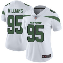 Women's Nike New York Jets #95 Quinnen Williams White Vapor Untouchable Authentic Stitched NFL Jersey