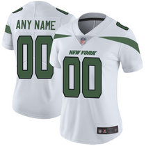 Women's Nike New York Jets Customized White New Vapor Untouchable Limited Authentic Stitched NFL Jersey