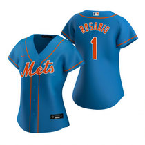 Women's Nike New York Mets #1 Amed Rosario Royal Game Authentic Stitched MLB Jersey