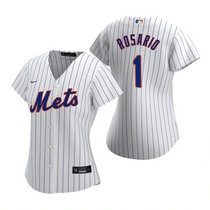 Women's Nike New York Mets #1 Amed Rosario White Game Authentic Stitched MLB Jersey