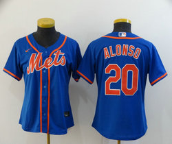 Women's Nike New York Mets #20 Pete Alonso Blue Game Authentic Stitched MLB Jersey