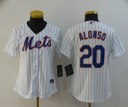 Women's Nike New York Mets #20 Pete Alonso White Game Authentic Stitched MLB Jersey