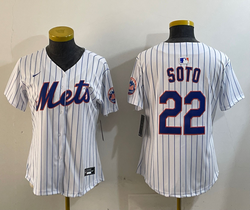 Women's Nike New York Mets #22 Juan Soto White Authentic Stitched MLB Jersey