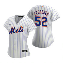 Women's Nike New York Mets #52 Yoenis Cespedes White Game Authentic Stitched MLB Jersey