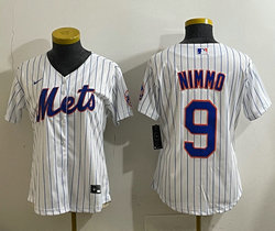 Women's Nike New York Mets #9 Brandon Nimmo White MLB Jersey