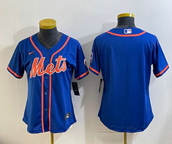 Women's Nike New York Mets Blank Blue Authentic Stitched MLB Jersey