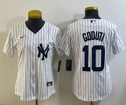 Women's Nike New York Yankees #10 Goduti Authentic Stitched MLB Jersey