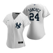 Women's Nike New York Yankees #24 Gary Sanchez White Game Authentic Stitched MLB Jersey