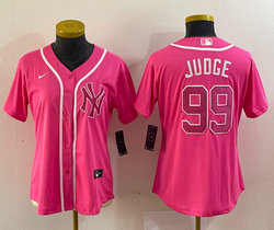 Women's Nike New York Yankees #99 Aaron Judge pink Stitched MLB Jersey