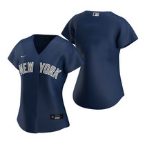 Women's Nike New York Yankees #Blank Navy Game Authentic Stitched MLB Jersey