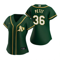 Women's Nike Oakland Athletics #36 Yusmeiro Petit Green Game Authentic Stitched MLB Jerseys