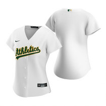 Women's Nike Oakland Athletics Blank White Game Authentic Stitched MLB Jersey