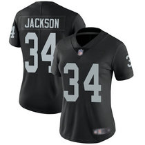 Women's Nike Oakland Raiders #34 Bo Jackson Black Vapor Untouchable Limited Authentic Stitched NFL Jerseys