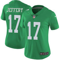 Women's Nike Philadelphia Eagles #17 Alshon Jeffery Apple Green Vapor Untouchable Authentic stitched NFL jersey