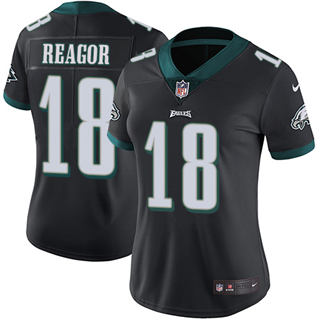 Women's Nike Philadelphia Eagles #18 Jalen Reagor Black Vapor Untouchable NFL Jersey