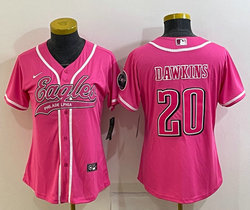 Women's Nike Philadelphia Eagles #20 Brian Dawkins Pink Joint Authentic Stitched baseball jersey