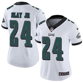 Women's Nike Philadelphia Eagles #24 Darius Slay JR White Vapor Untouchable Authentic Stitched NFL Jersey