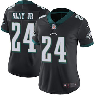 Women's Nike Philadelphia Eagles #24 Darius Slay Jr Black Vapor Untouchable Authentic Stitched NFL Jersey