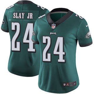 Women's Nike Philadelphia Eagles #24 Darius Slay Jr Green Vapor Untouchable Authentic Stitched NFL Jersey