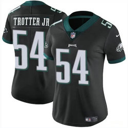 Women's Nike Philadelphia Eagles #54 Jeremiah Trotter Jr Black 2024 Draft Vapor Untouchable Football Jersey
