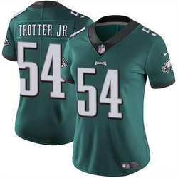Women's Nike Philadelphia Eagles #54 Jeremiah Trotter Jr Green 2024 Draft Vapor Untouchable Football Jersey