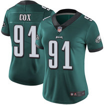 Women's Nike Philadelphia Eagles #91 Fletcher Cox Green Vapor Untouchable Authentic Stitched NFL Jersey