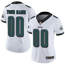 Women's Nike Philadelphia Eagles Customized White Limited Vapor Untouchable Authentic Stitched NFL Jerseys
