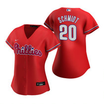 Women's Nike Philadelphia Phillies #20 Mike Schmidt Red Game Authentic Stitched MLB Jersey