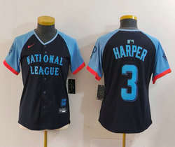 Women's Nike Philadelphia Phillies #3 Bryce Harper 2024 All Star Authentic Stitched MLB Jersey