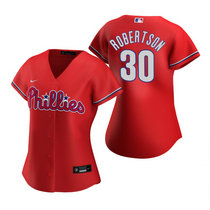Women's Nike Philadelphia Phillies #30 David Robertson Red Game Authentic Stitched MLB Jersey