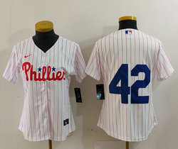 Women's Nike Philadelphia Phillies #42 Jackie Robinson White Authentic Stitched MLB Jersey