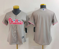 Women's Nike Philadelphia Phillies Blank Gray Authentic Stitched MLB Jersey