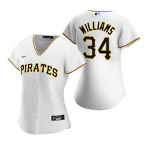 Women's Nike Pittsburgh Pirates #34 Trevor Williams White Game Authentic Stitched MLB Jersey