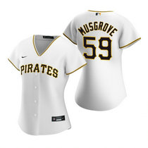 Women's Nike Pittsburgh Pirates #59 Joe Musgrove White Game Authentic Stitched MLB Jersey