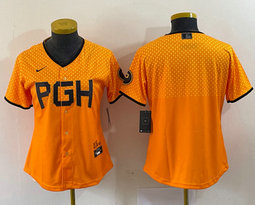 Women's Nike Pittsburgh Pirates Blank Gold City Authentic stitched MLB jersey