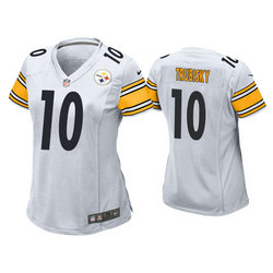 Women's Nike Pittsburgh Steelers #10 Mitchell Trubisky White Vapor Untouchable Authentic Stitched NFL Jersey
