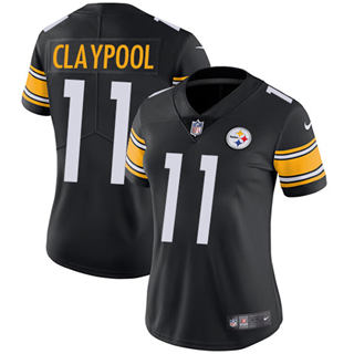 Women's Nike Pittsburgh Steelers #11 Chase Claypool Black Vapor Untouchable Authentic Stitched NFL Jersey