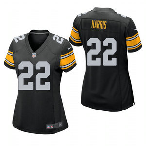 Women's Nike Pittsburgh Steelers #22 Najee Harris Black 2021 NFL Draft Vapor Untouchable Authentic Stitched NFL Jersey