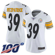Women's Nike Pittsburgh Steelers #39 Minkah Fitzpatrick 100th Season White Vapor Untouchable Authentic stitched NFL jersey