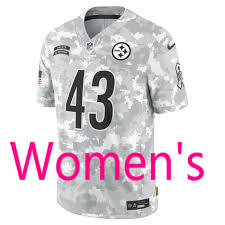 Women's Nike Pittsburgh Steelers #43 Troy Polamalu 2024 salute to service Authentic Stitched NFL Jersey
