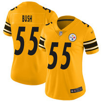 Women's Nike Pittsburgh Steelers #55 Devin Bush Gold Inverted Legend Vapor Untouchable Authentic Stitched NFL jersey